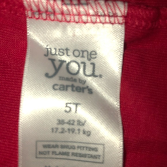 Girls Carters Just One You Fitted Pajamas Set NWOT - Picture 6 of 6